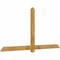 Ekena Millwork Eugene Rough Sawn Timber Gable Bracket, Western Red Cedar, 84"W x 42"H x 2"D x 4"F, 12/12 Pitch GBW084X42X0204EUG00RWR - alternate 3